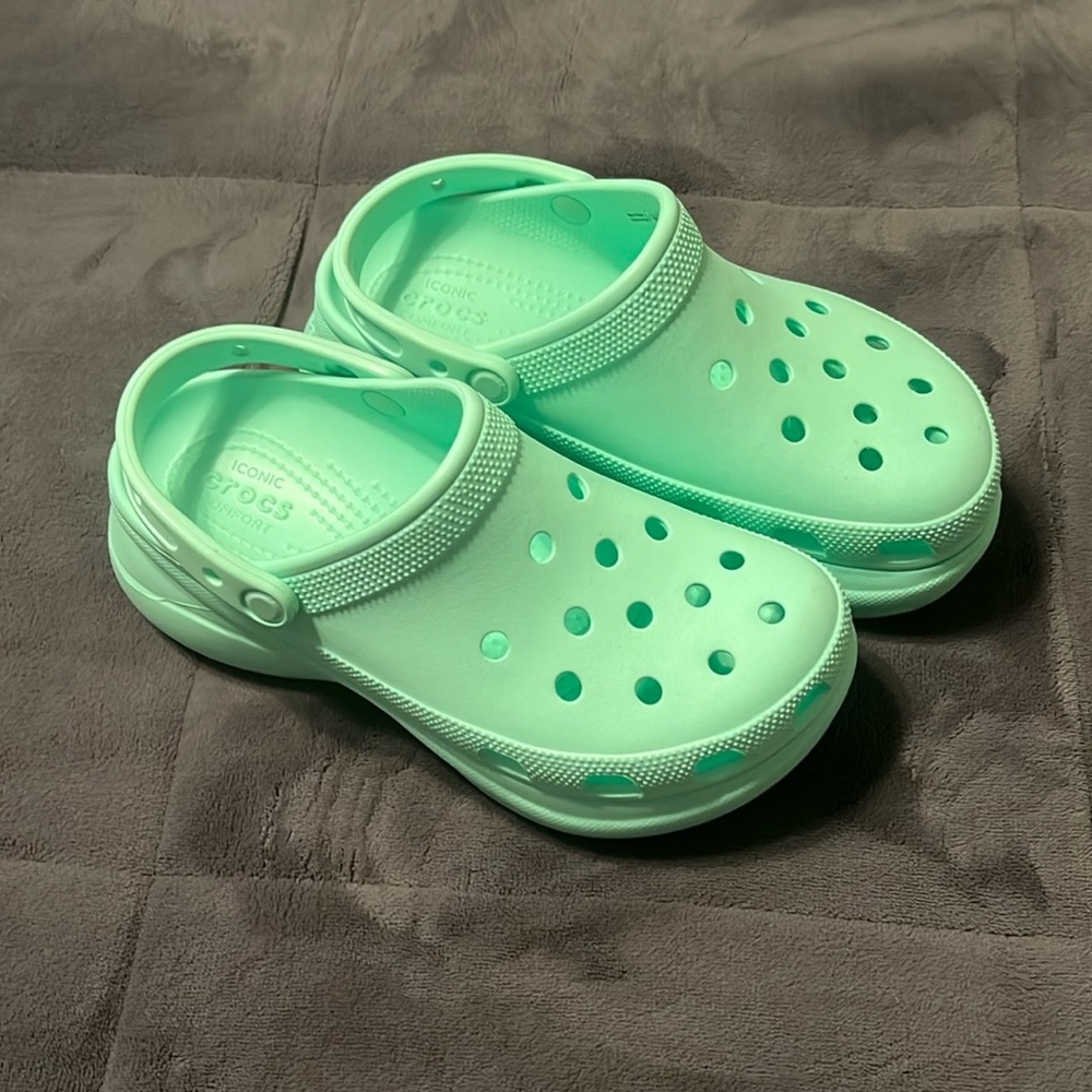 Mega crush platform crocs - like new, worn once